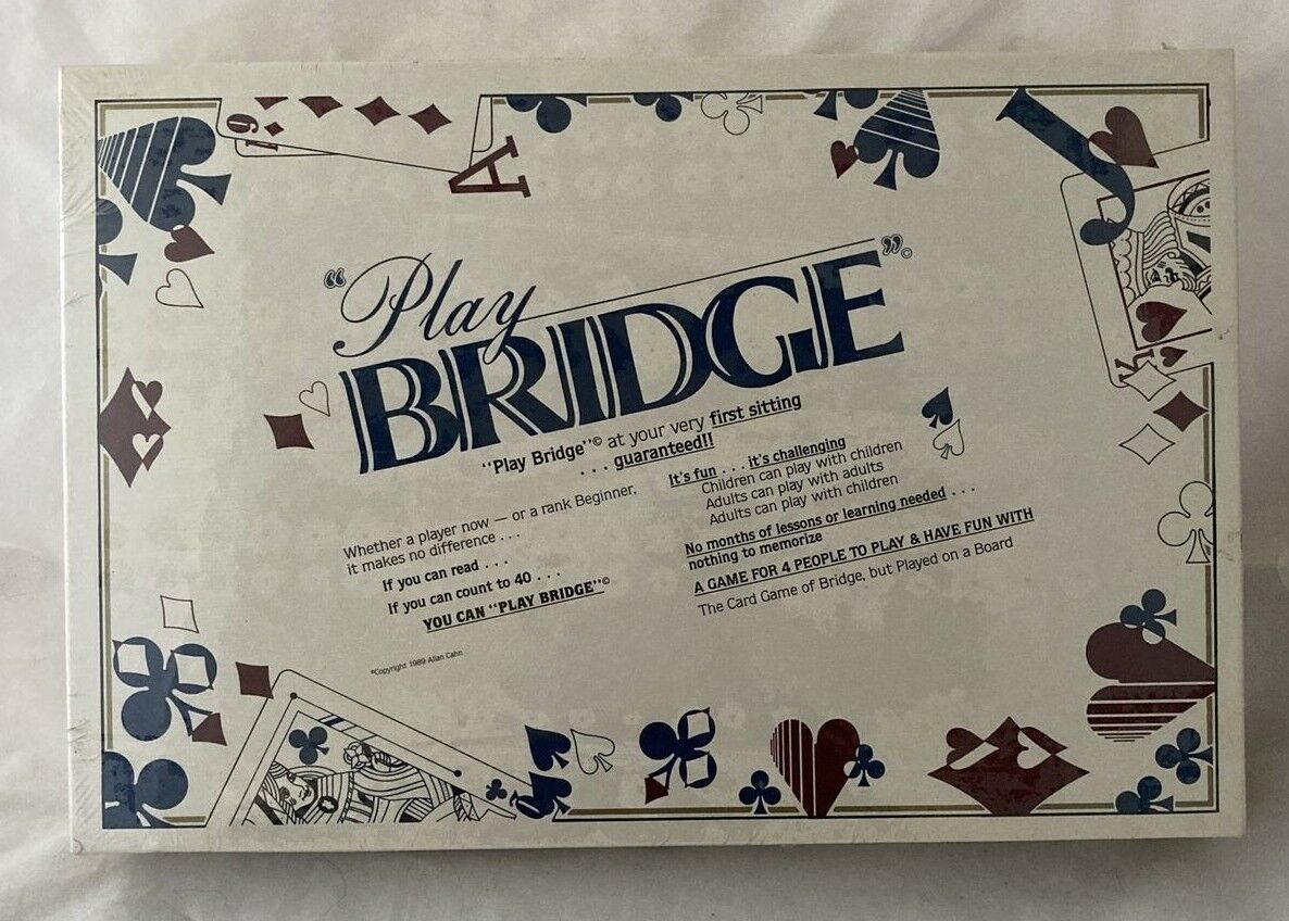 Play Bridge Game Allan Cahn 1989 Brand New 