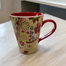 Starbucks Coffee Mug Strawberries Forever & Red Floral Chintz 2007 Cup #47