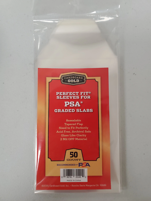 cardboard gold psa graded card sleeves Perfect Fit Sleeves for PSA Graded Cards/Slabs w/PSA Logo