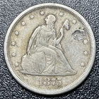 1875-S Seated Liberty Twenty Cent Piece 20c Higher Grade Details Plugged