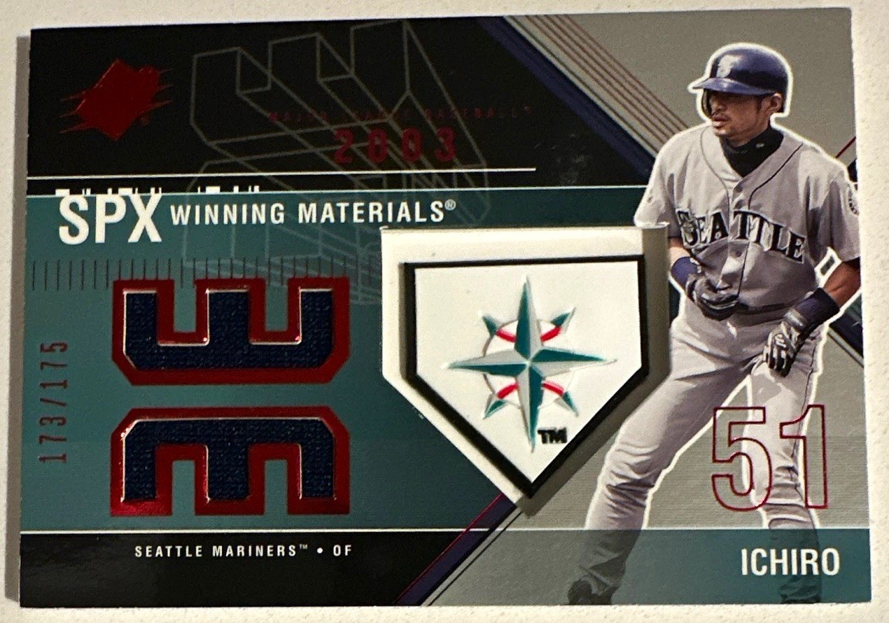 Upper Deck 2003 SPx Winning Materials Ichiro Mariners Jersey WM-IS2 173/175