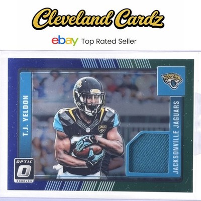 2016 Donruss Optic #19 T.J. Yeldon Donruss Threads Blue and Green