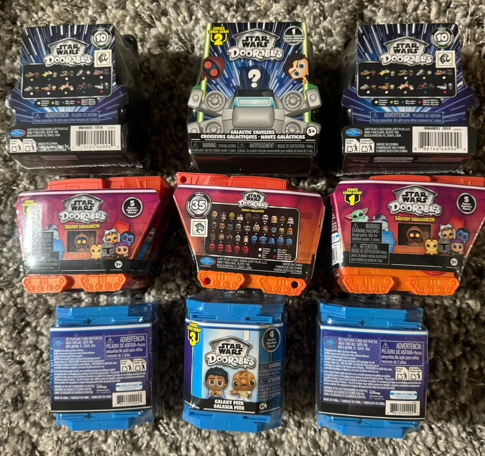 9 Nuevos Doorables Star Wars - 3 Squish Squadron, 3 Galaxy Cruiser, 3 Galaxy Peek Foto 2 de 4