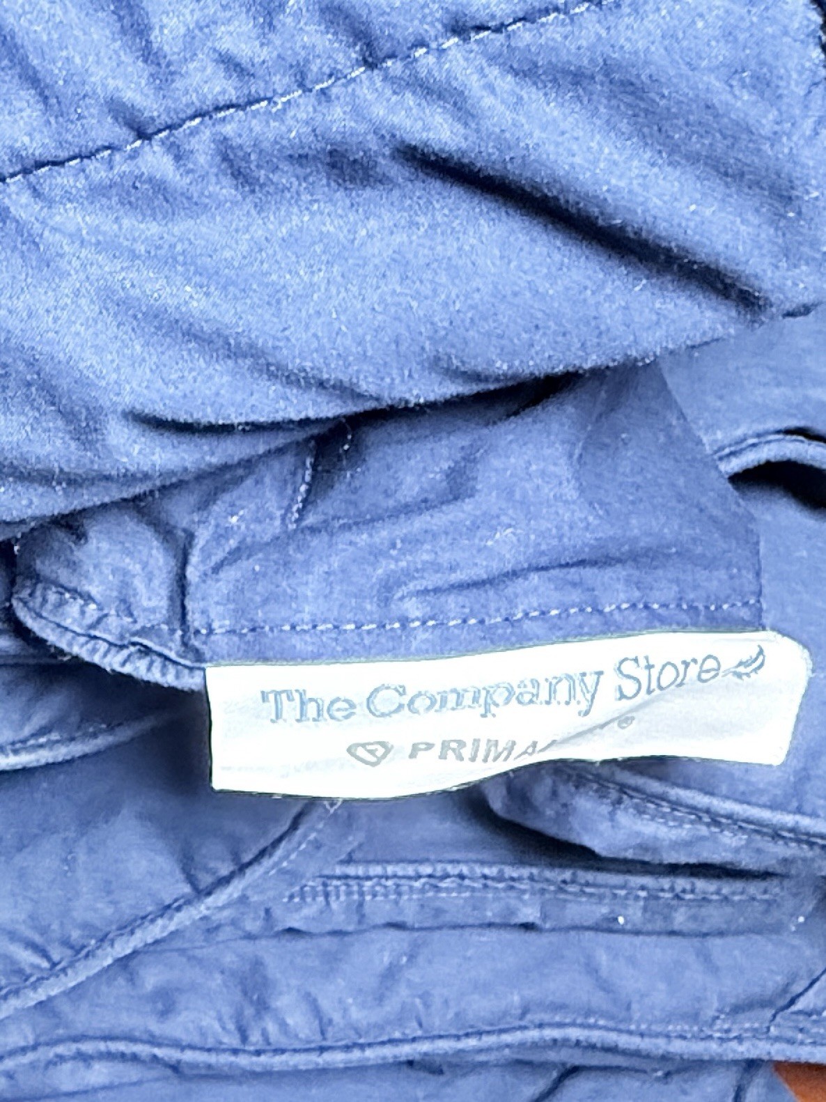 The Company Store Puffer Comforter Twin Blue PrimaLoft Baffle Down Alternative