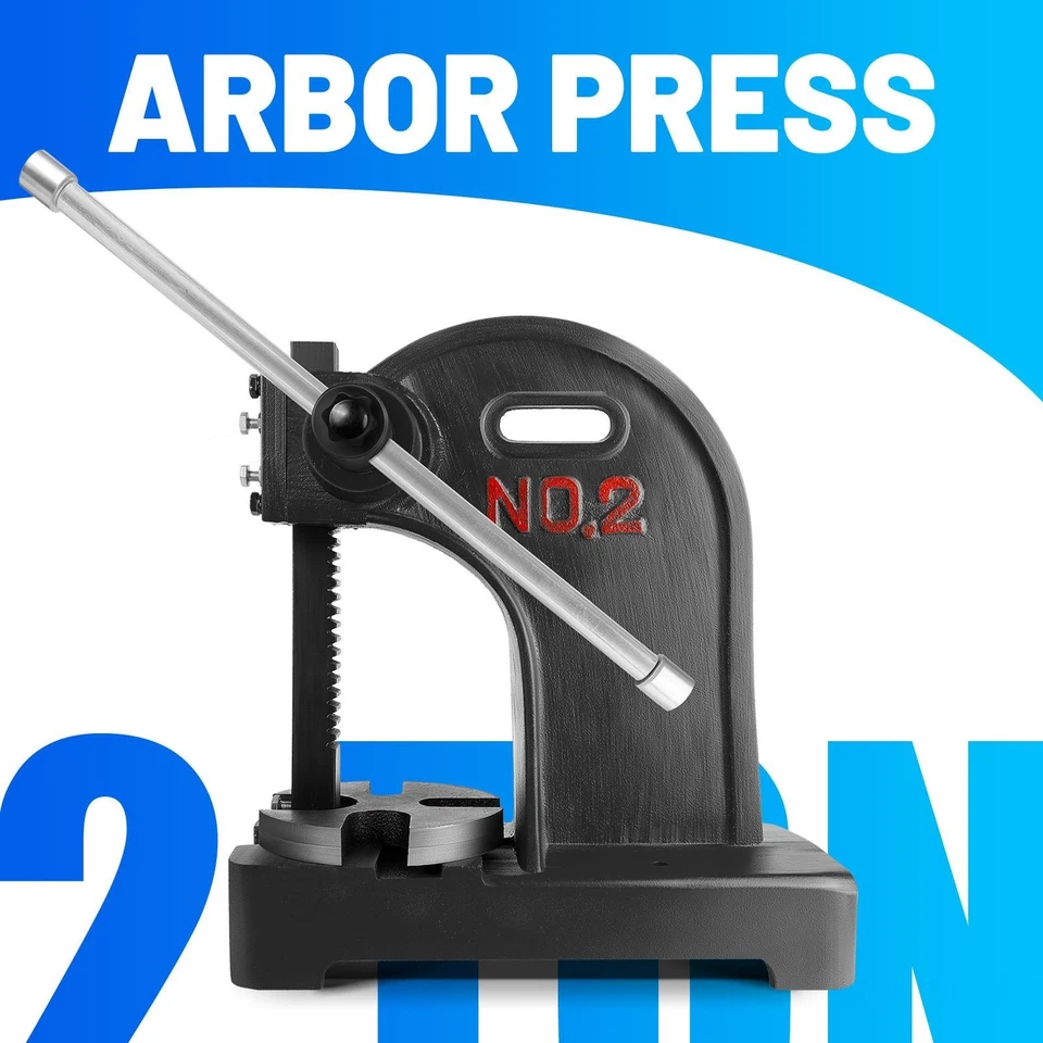 Prensa de eje de hierro fundido 2 toneladas manual prensa de escritorio palanca rodamiento de montaje Foto 3 de 4