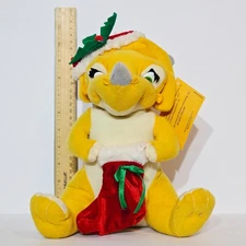 Vintage 10" The Land Before Time CERA Christmas Plush Toy w/ Stocking Holly NWT