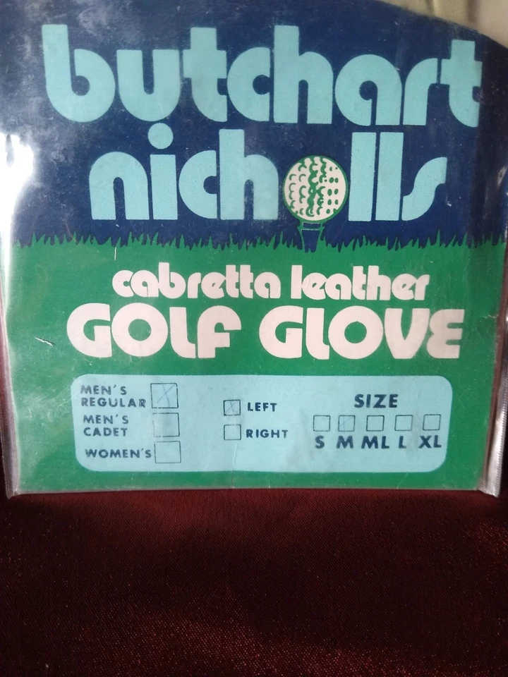 Guante de golf Butchart Nicholls de cuero para hombre regular M izquierda cuero #1 vintage nuevo de colección Foto 2 de 4
