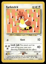 1995 farfetch'd pokemon card value 27/102 Base Set TCG In Protective Penny Sleeve The Game Experts Evolves from null Type Farfetch'd (1st Edition) - Neo