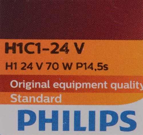 Phillips H1C1-24V Standard Headlight H1-24v Multi Purpose Halogen Bulb - Picture 7 of 10