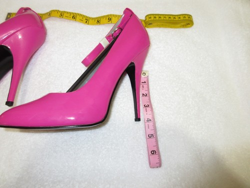 Fredericks of Hollywood Ankle Strap Fuschia Patent Pumps - B-13366 - Size 12M - Picture 8 of 14