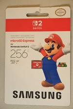 Nintendo Switch 2 Micro SD Express Card 256GB MARIO Edition Samsung New Sealed