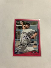 Jhoulys Chacin 2014 Topps Pink Mother's Day # 35/50 Card # 69