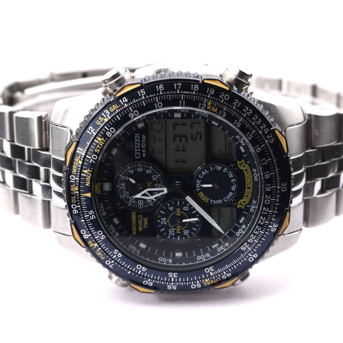CITIZEN NaviHawk C300-Q00842 Blue Angels World Time A… - Gem