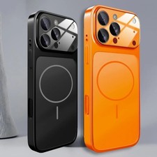 For iPhone 17 16 15 Pro Max Case Nano Matte Glass MagSafe Magnetic Cover