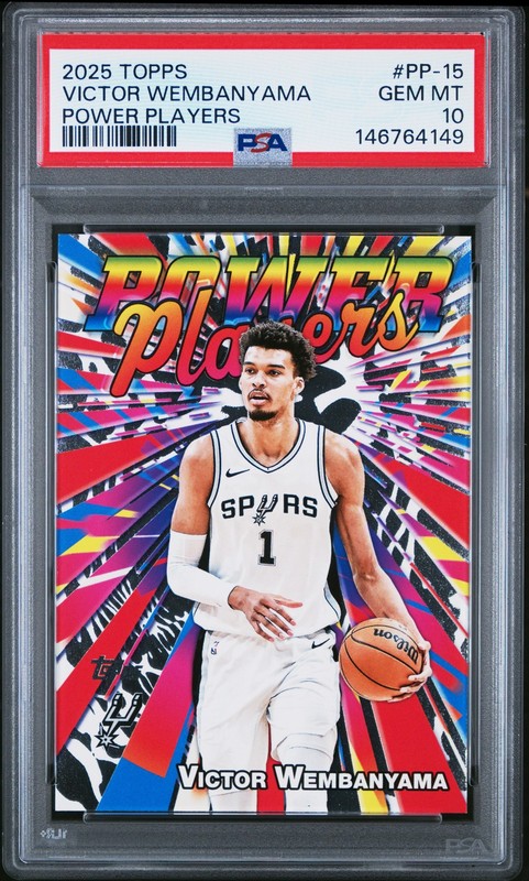 2025 TOPPS POWER PLAYERS #PP-15 VICTOR WEMBANYAMA PSA 10
