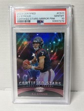 2023 Panini Certified Certified Stars C.J. Stroud #CS-11 Mirror Pink /199 PSA 10