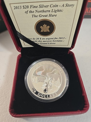 #ad 2013 Canada The Great Hare amp; Northern Lights 1oz .9999 silver coin $165.00