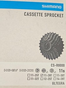 11-28T Shimano Ultegra CS-R8000 11 Speed Cassette 245g 8000