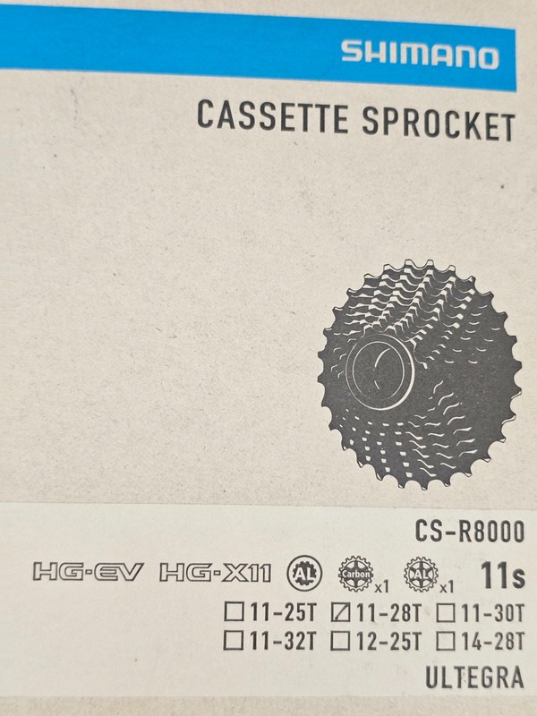 11-28T Shimano Ultegra CS-R8000 11 Speed Cassette 245g 8000