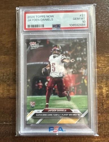2024 Topps Now - Jayden Daniels #22 RC Psa 10