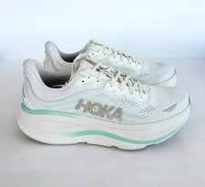 Hoka Womens Size 11 Medium B Bondi 9 Cushioned Running Shoes Sea Glass Green