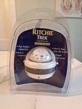 Ritchie Trek White Marine Compass Flush Mt for Pontoon Boat Fishing Green Night