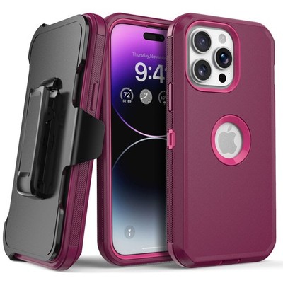 For iPhone 14 Pro Shockproof Case Heavy Duty Protective Cover With Belt Clip