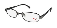 NEW PUMA 15421 GLASSES 52-17-135 FULL-RIM UNISEX METAL GR RECTANGULAR GRAY