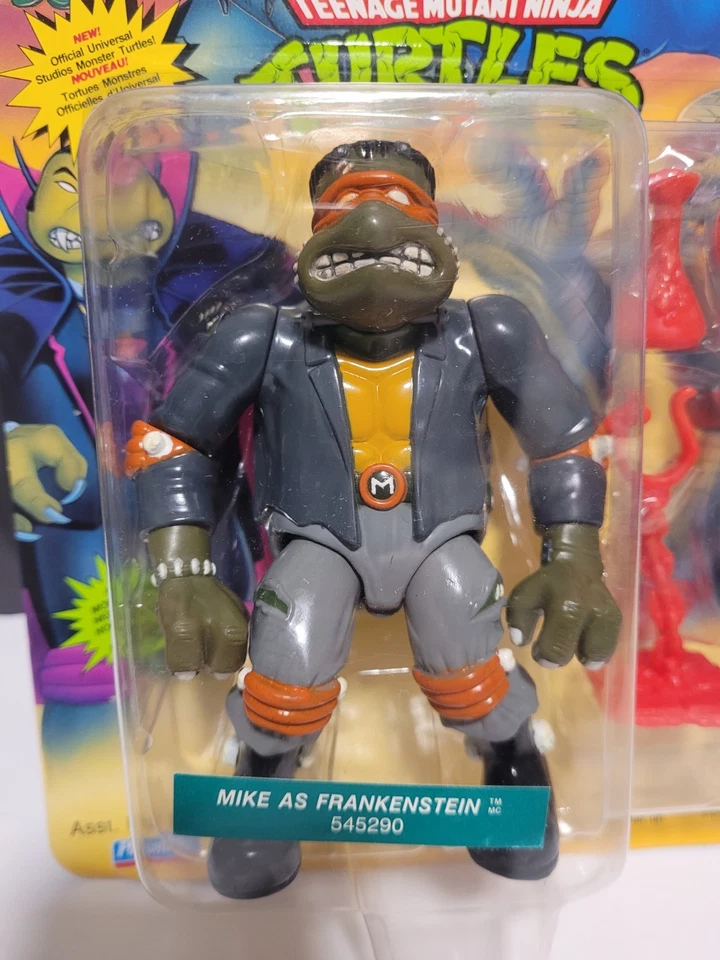 1993 TMNT Mike como Frankenstein Universal Monsters Playmates Sin usar, en caja de colección Foto 2 de 4