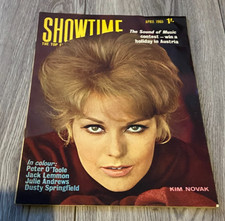 Showtime Magazine April 1965 - Vintage Film - Kim Novak - Very Good