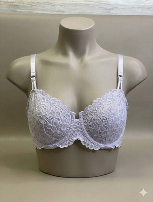Auden  size 34DD Lace Unlined Balconette Lavender Comfort Bra NEW