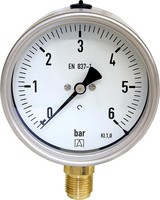 "Afriso Rohrfedermanometer Radial 100Mm DN15 1/2\" 0-4 Bar"