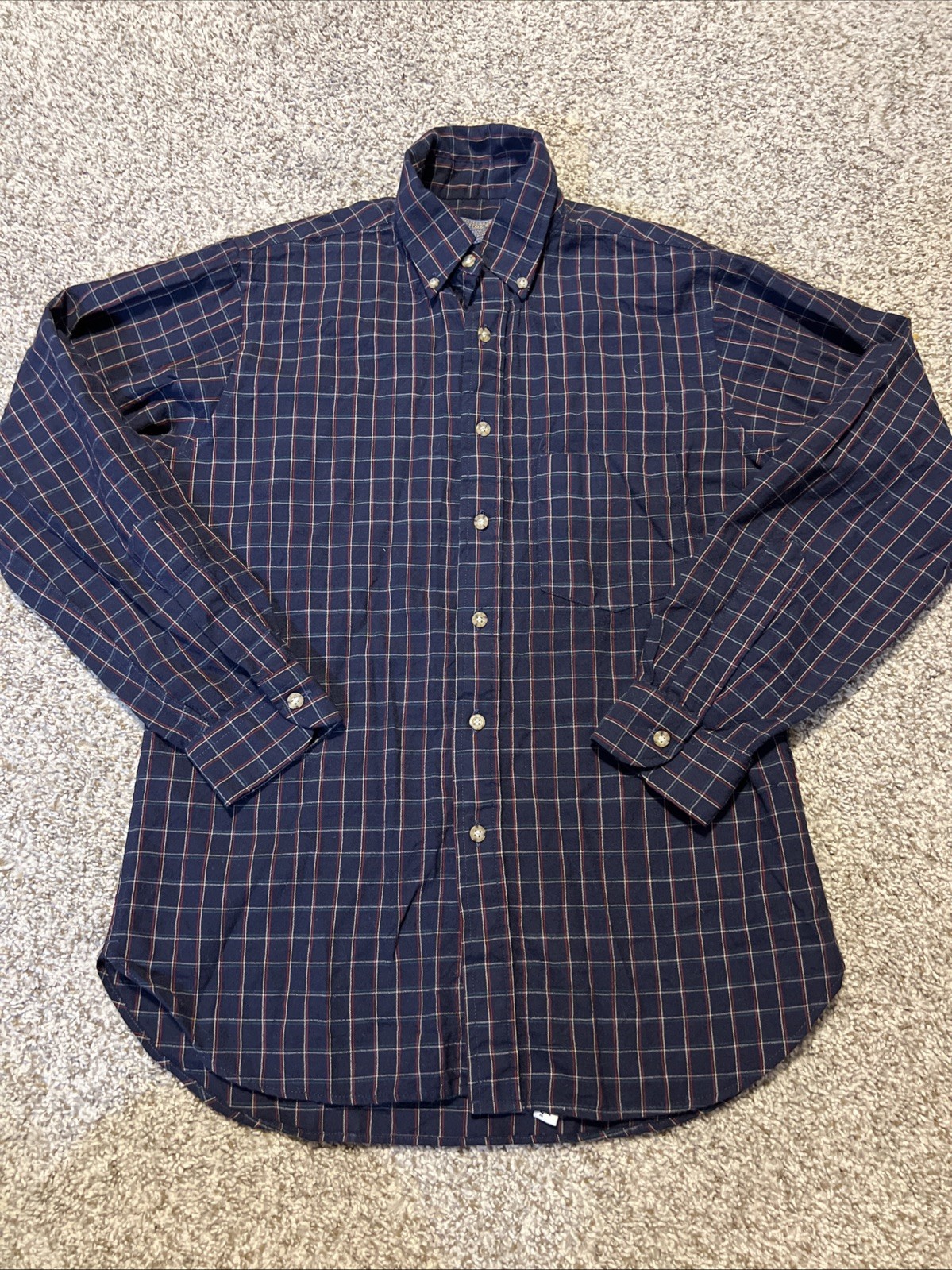 Pendleton 100% Wool Blue Plaid Button Front Shirt… - image 1