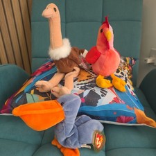 Retired ty beanie babies RARE  bundle scoop strut and stretch new