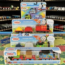 LOT OF 4 Thomas Motorized Push Along - Talking James Percy Diesel Kana NEW NIB