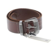 BANANA REPUBLIC Heritage Etched Buckle Waist Belt Brown Camel Cognac Western S