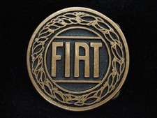 OE27170 VERY COOL VINTAGE 1970s  FIAT  AUTO CAR SOLID BRASS BELT BUCKLE