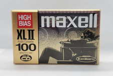 Maxell XL II 100 Minutes Black Magnette High Bias Blank Cassette - NEW/SEALED