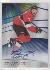 2019-20 Upper Deck SP Game Used Blue Auto Brady Tkachuk #8 Auto 0i5