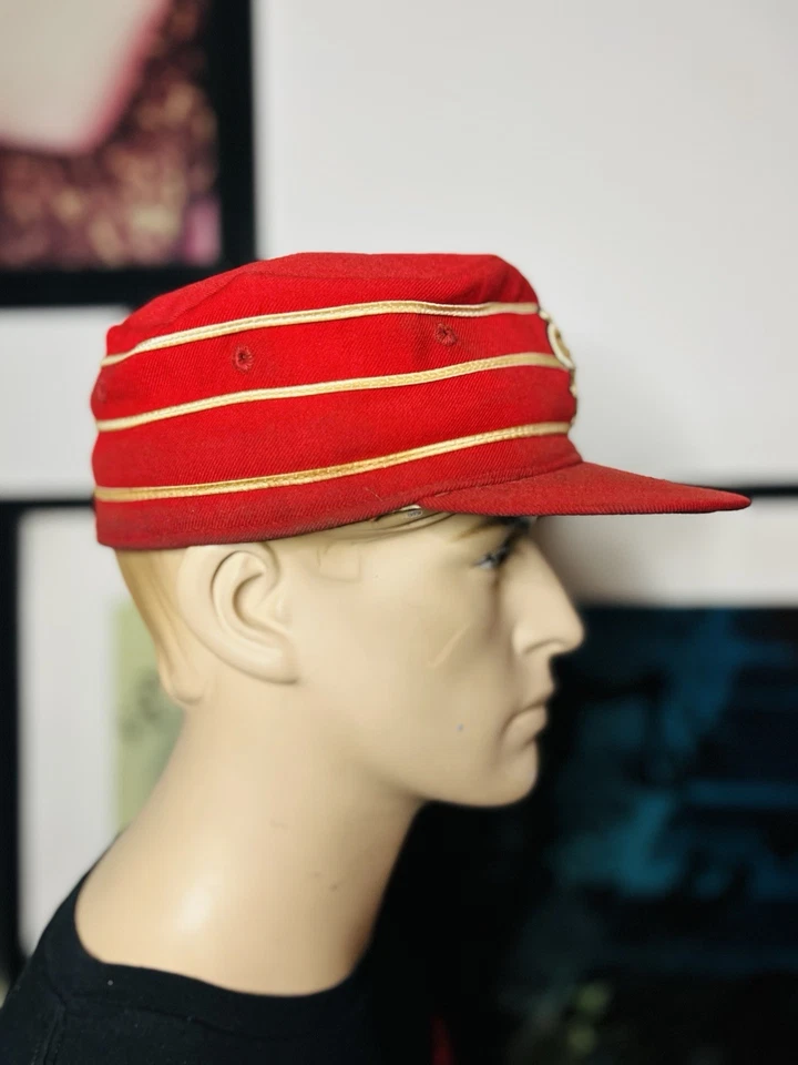 VTG NEW ERA CAP St. Louis Cardinals Size 7 3/8 Pillbox hat RARE DMG #24 Visor GW - Image 4 of 4