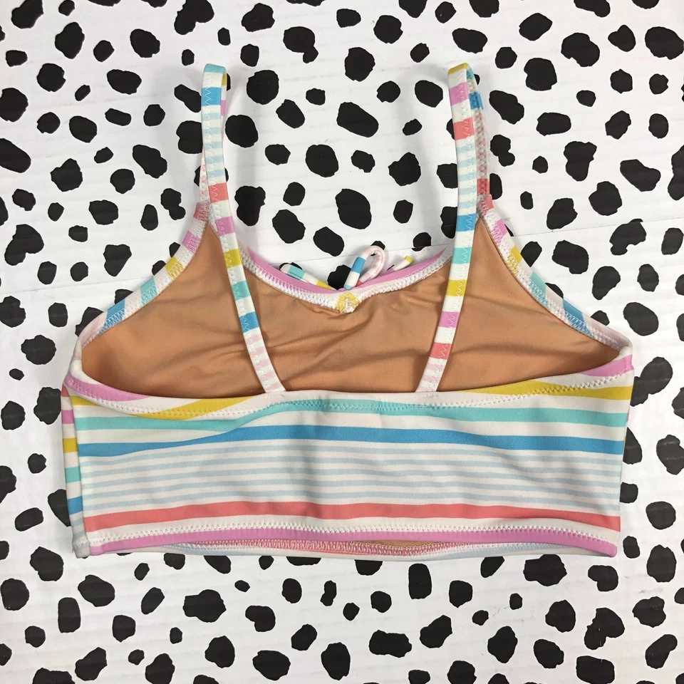 J.CREW CREWCUTS NEW Girls' Striped Bow Bikini Top ONLY Reg. 10 BX165 - Image 2 of 4