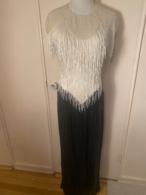Sale!!!!Women's "Black Tie" Black & White Beaded Gown Size 8 New w/Tag |  eBay