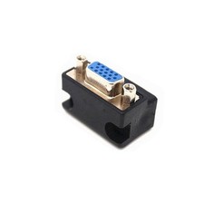 New 15 Pin VGA SVGA Female To Female Converter Adapter 90 Degree Right Angle