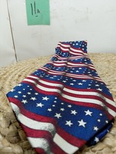 Waving American Flag Neck Tie Made In USA Clean