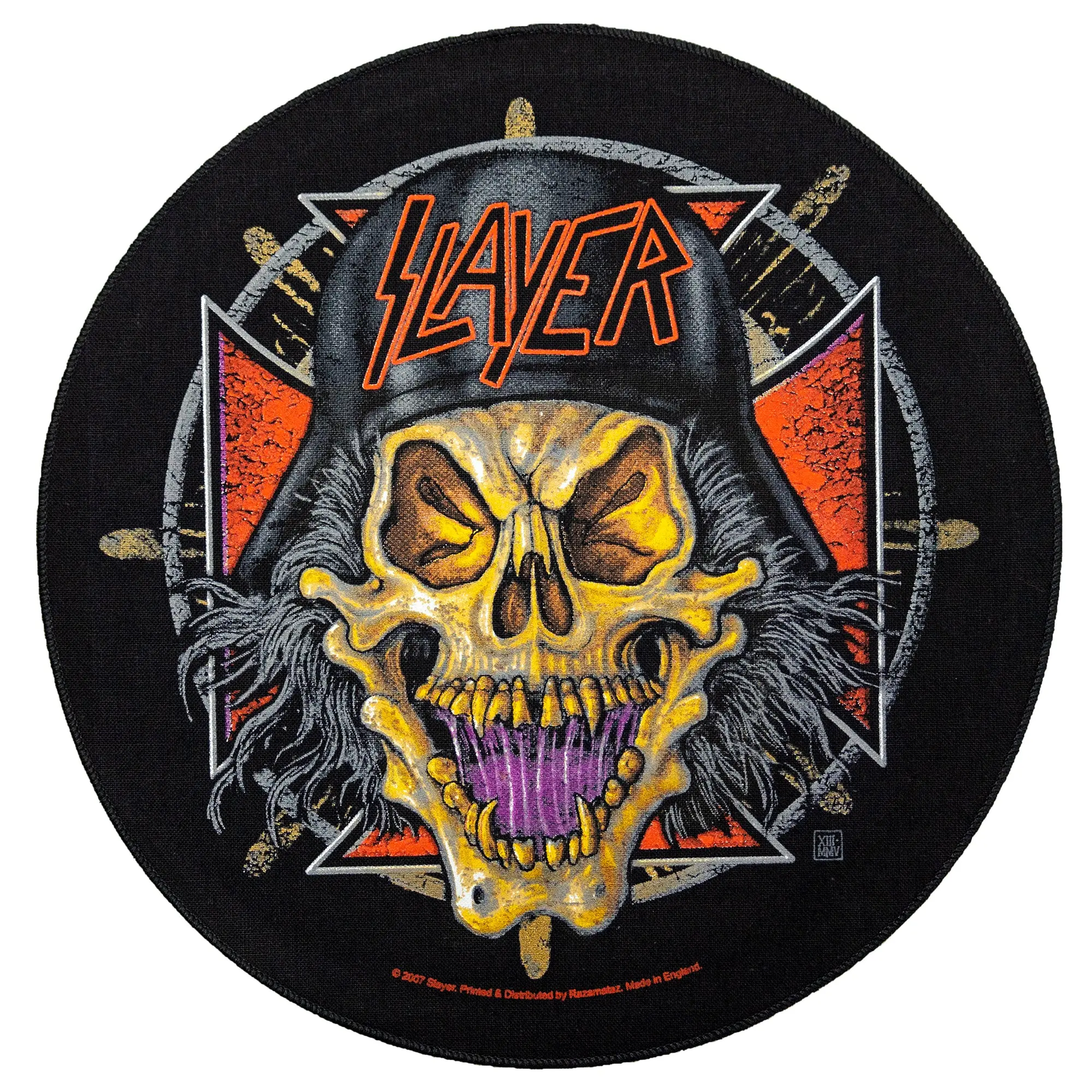 Slayer Slaytanic Wehrmacht Retro Toppa Pesante Metallo XL Dtg Stampato Cucire