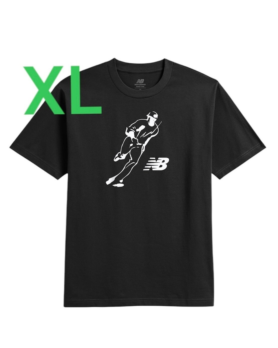 【New Balance】☆大谷翔平愛用☆Graphic Cotton Jersey T-shirt Shohei Ohtani × New Balance Baseball graphic t-shirt Black