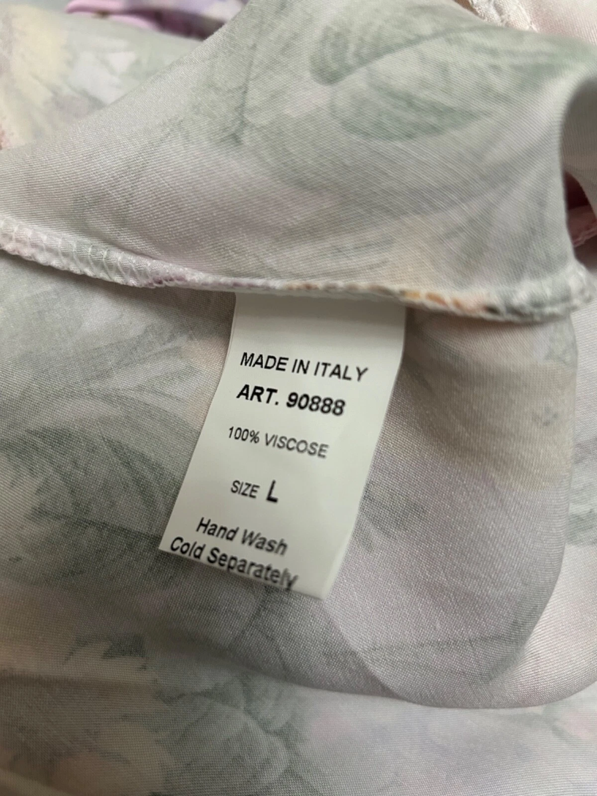 VALENTINO Abito estivo SAIPH rosa lavanda floreale in raso nuovo donna taglia L