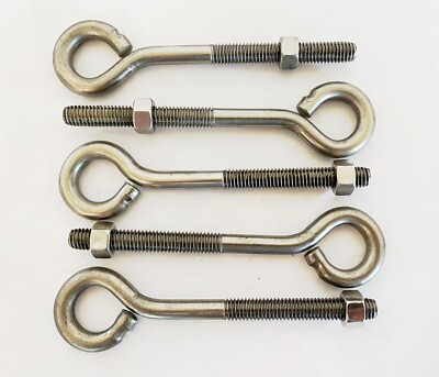 (5) McMaster-Carr   3/8''-16 x 4'' Routing Eyebolt 304 SSl Eye Bolt W/ Nut