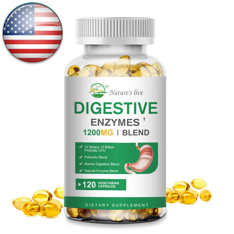 Digestive Enzymes Prebiotic & Probiotics Gas, Constipation Bloating