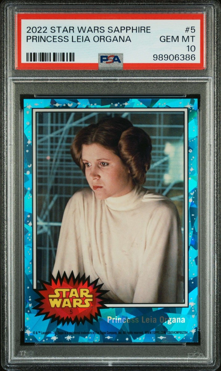 2022 Topps Star Wars Sapphire #5 Princess Leia Organa PSA 10